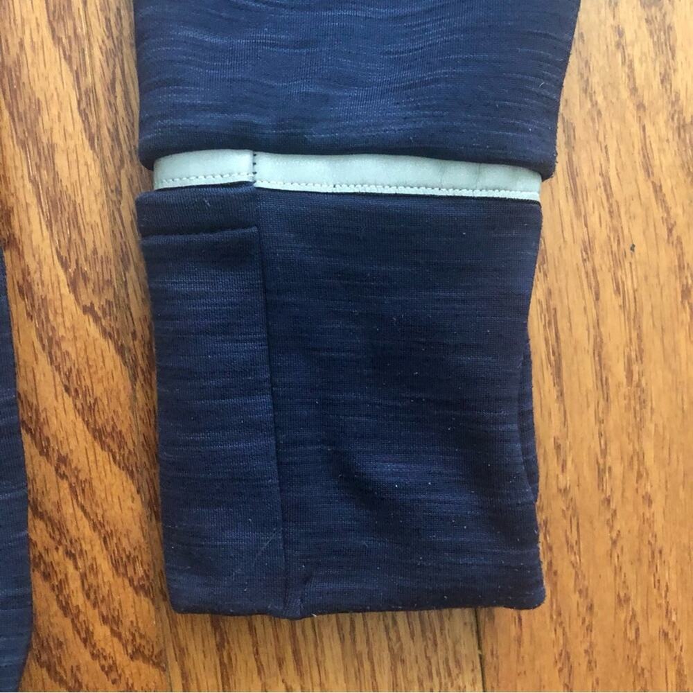 Gapfit Long Sleeve Hoodie Fleece Lined Top Navy Blue Sweater Women’s Size S - Picture 6 of 8